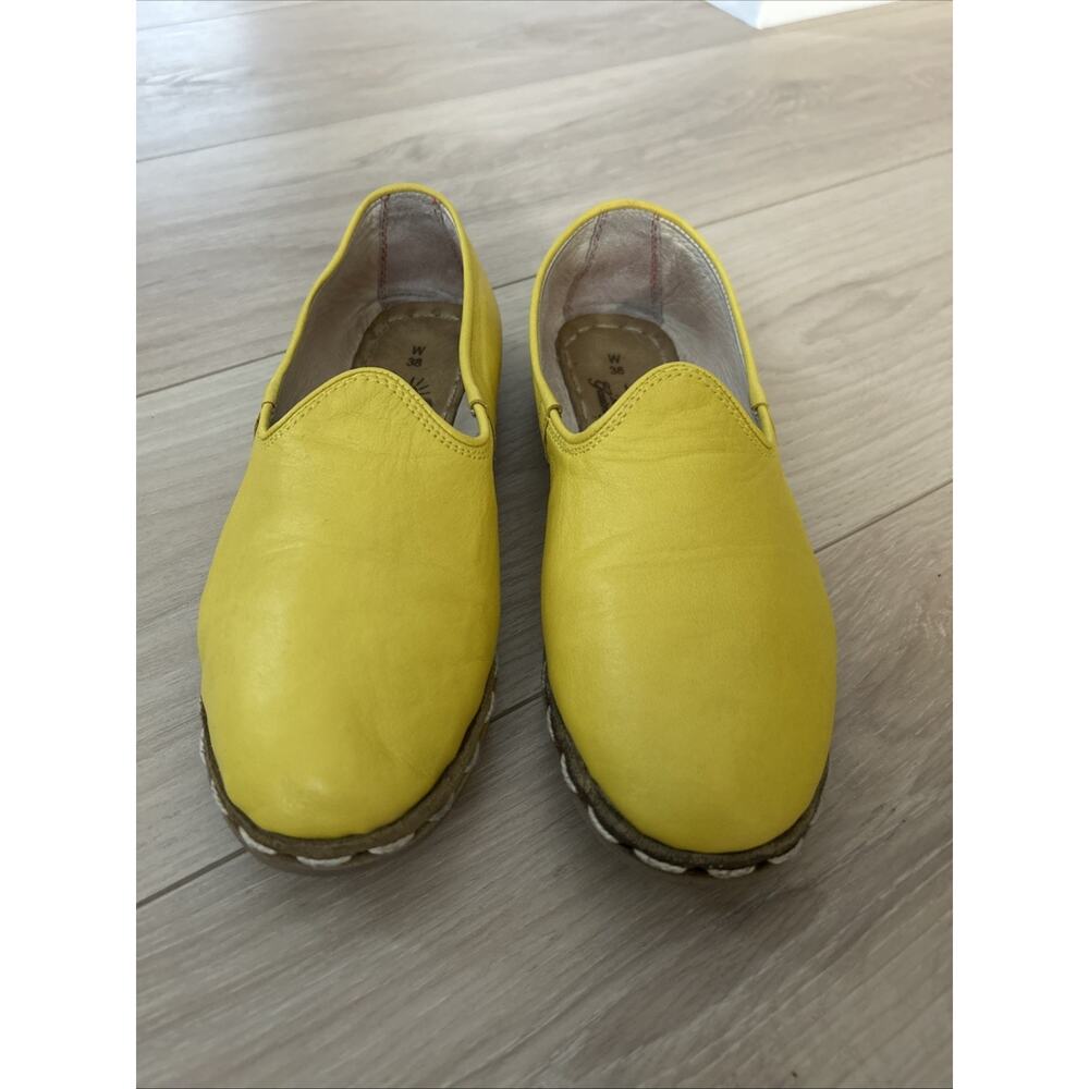 Sabah Women’s Handmade Leather Loafers In Yellow Size 38